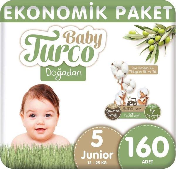 Doğadan Bebek Bezi Ekonomik Paket Junior 5 Numara 160 Adet - Image 1