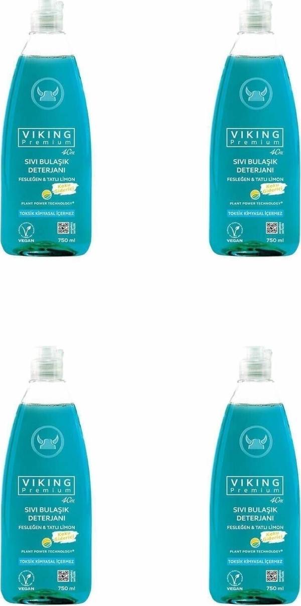 Premium Bulaşık Deterjanı Fesleğen & Limon 750 Ml 4 Adet - Image 1