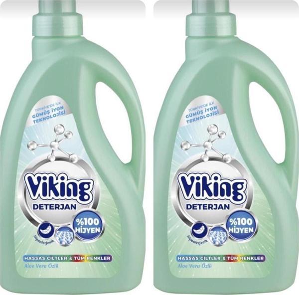 VİKİNG Sıvı Çamaşır Deterjanı Hassas Ciltler 2700 ml*2 Adet - Image 1
