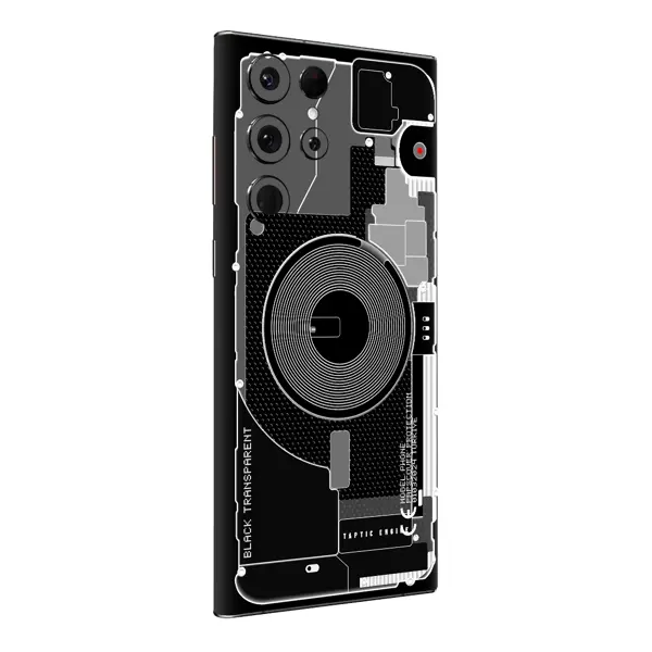 Papscover Samsung S22 Ultra Kaplama Siyah Transparan - Image 1