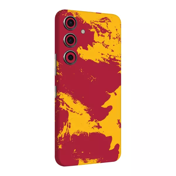 Papscover Samsung S24 Fe Kaplama Sarı Kırmızı - Image 1