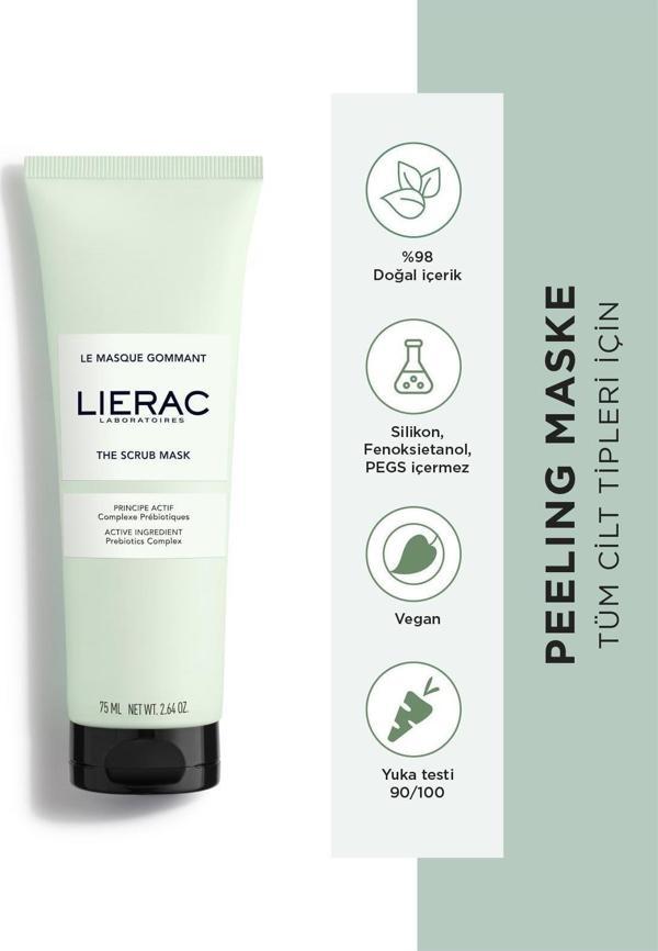 Lierac Scrub Mask Beyaz Kil Ve Mikro Granül Içeren, Arındırıcı, Vegan, Peeling Yüz Maskesi 75 ml - Image 1
