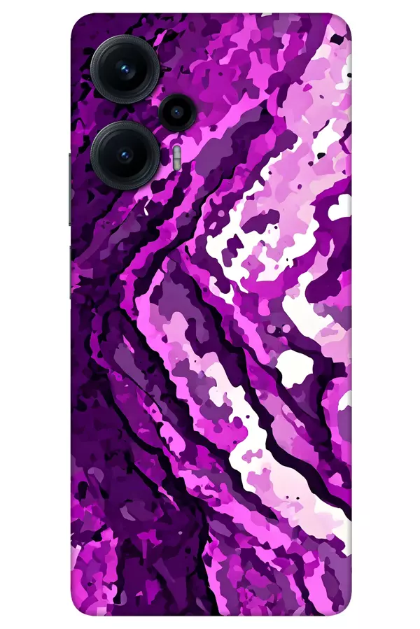 Papscover Poco F5 Kaplama Mor Kamuflaj - Image 1