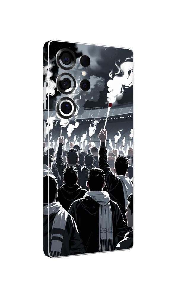 Papscover Samsung S25 Ultra Kaplama Siyah Beyaz Taraftar - Image 1