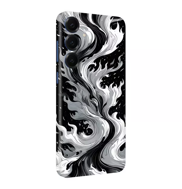 Papscover Samsung S25 Kaplama Siyah Beyaz Ateş - Image 1