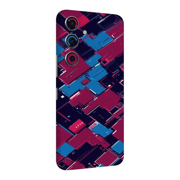 Papscover Samsung S24 Kaplama Bordo Mavi Pixel - Image 1