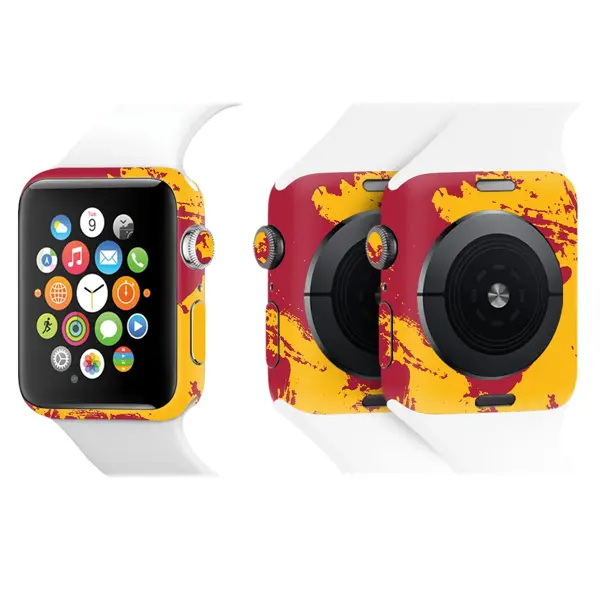 Papscover Apple Watch Kaplama Sarı Kırmızı - Image 1