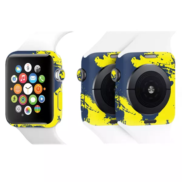 Papscover Apple Watch Kaplama Sarı Lacivert - Image 1