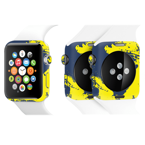 Papscover Apple Watch Kaplama Sarı Lacivert - Image 1