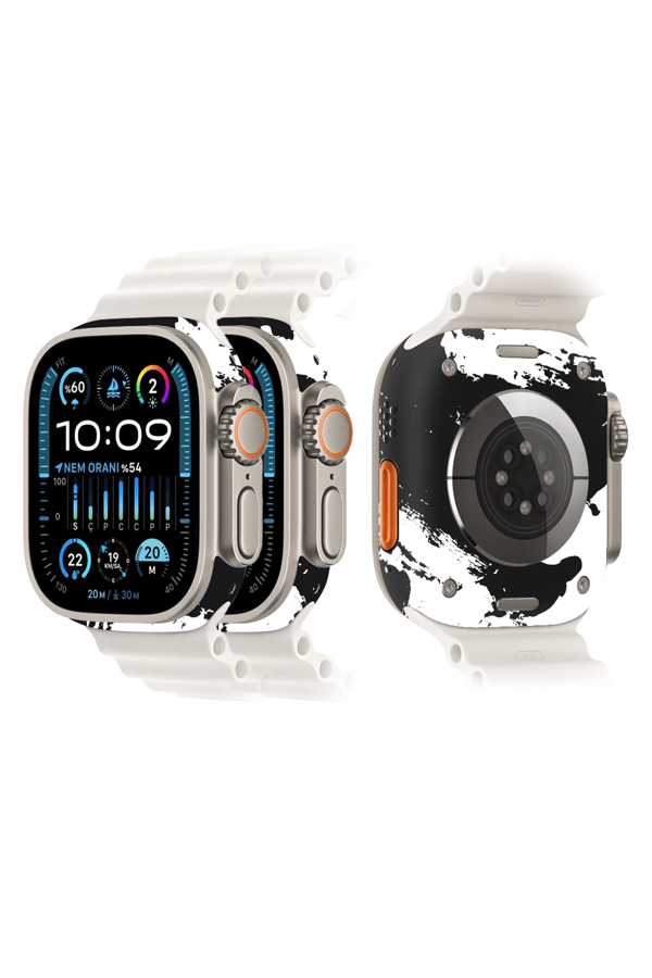 Papscover Apple Watch Kaplama Siyah Beyaz - Image 1