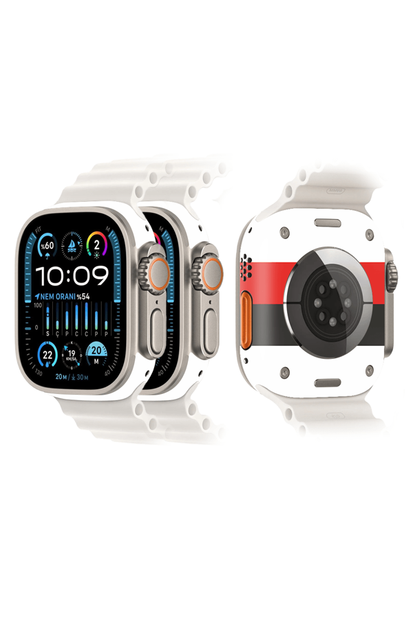Papscover Apple Watch Kaplama Siyah Beyaz Kırmızı - Image 1