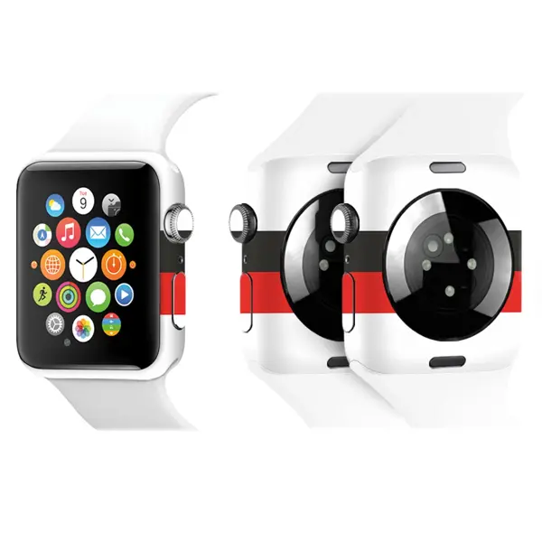 Papscover Apple Watch Kaplama Siyah Beyaz Kırmızı - Image 1