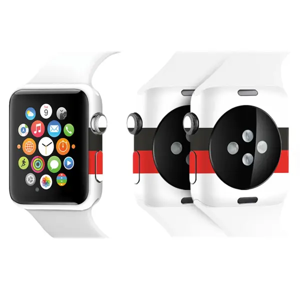 Papscover Apple Watch Kaplama Siyah Beyaz Kırmızı - Image 1