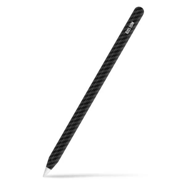 Papscover Apple Pencil Kaplama Siyah Karbon Fiber - Image 1