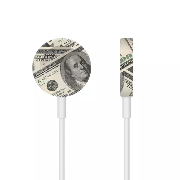 Papscover Apple Watch Manyetik Şarj Kaplama Dolar Desenli - Image 1