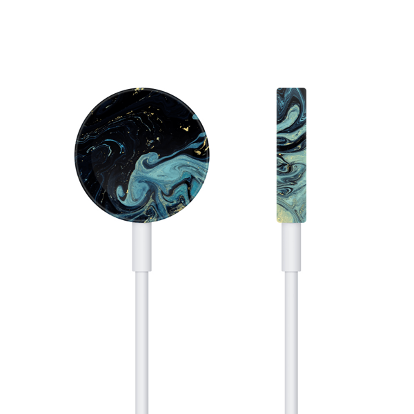 Papscover Apple Watch Manyetik Şarj Kaplama Mistik Mavi Dalga - Image 1