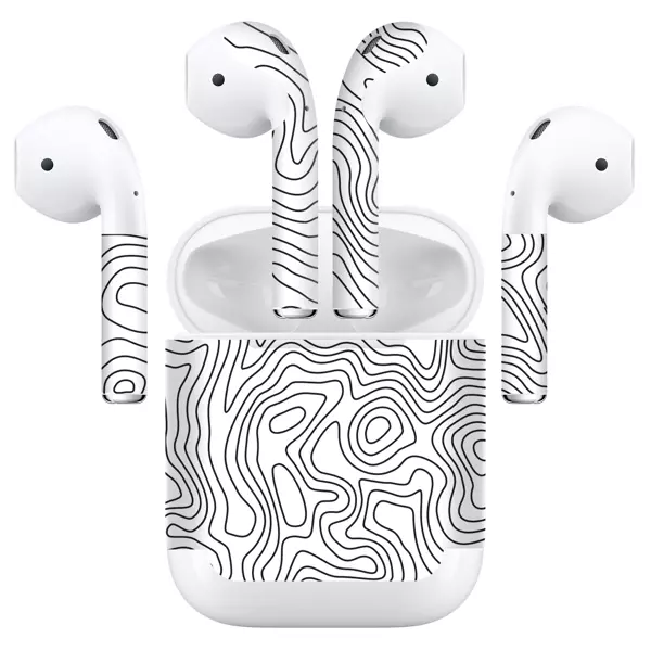 Papscover Airpods (Gen 2 No Wireless) Kaplama Beyaz İzohips - Image 1