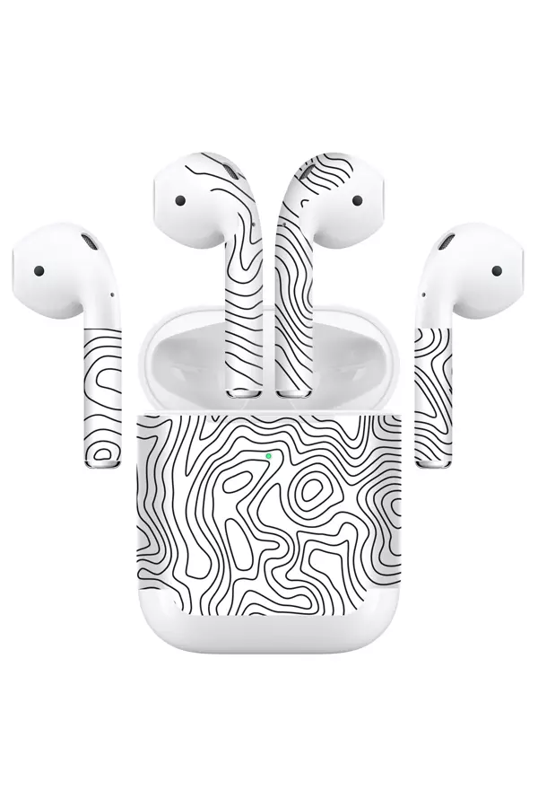 Papscover Airpods (Gen 2 Wireless) Kaplama Beyaz İzohips - Image 1