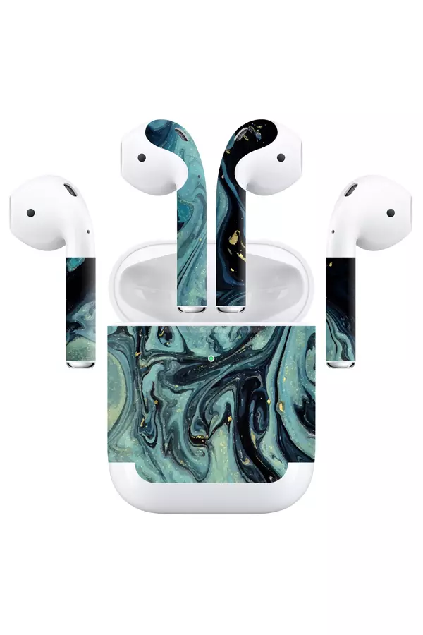 Papscover Airpods (Gen 2 Wireless) Kaplama Mistik Mavi Dalga - Image 1