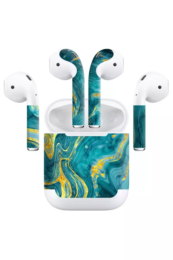 Papscover Airpods (Gen 2 Wireless) Kaplama Mistik Turkuaz Dalga - Image 1