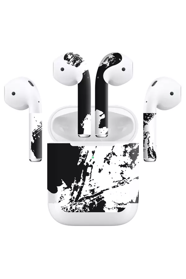 Papscover Airpods (Gen 2 Wireless) Kaplama Siyah Beyaz - Image 1