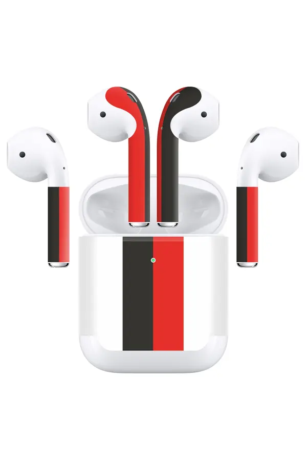 Papscover Airpods (Gen 2 Wireless) Kaplama Siyah Beyaz Kırmızı - Image 1