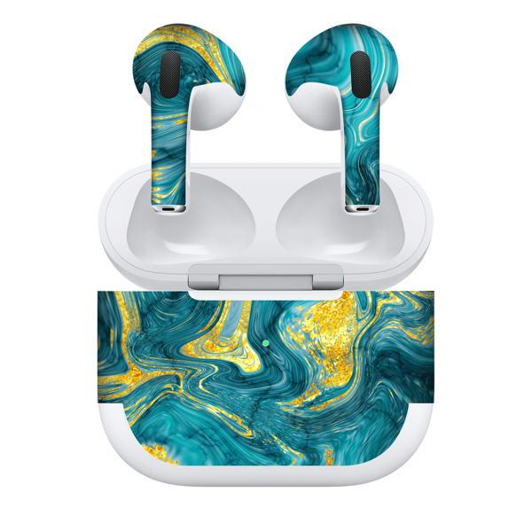 Papscover Airpods 3 Kaplama Mistik Turkuaz Dalga - Image 1