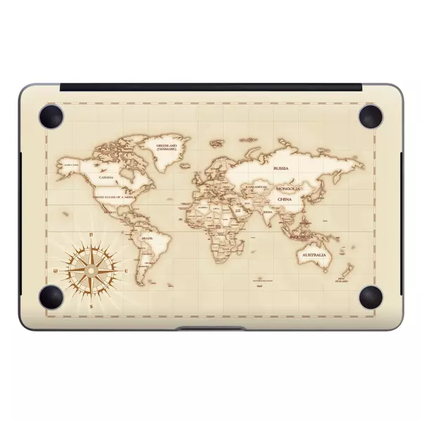 Papscover Macbook Pro 13" (2022 M2) Kaplama - Retro Atlas - Image 1