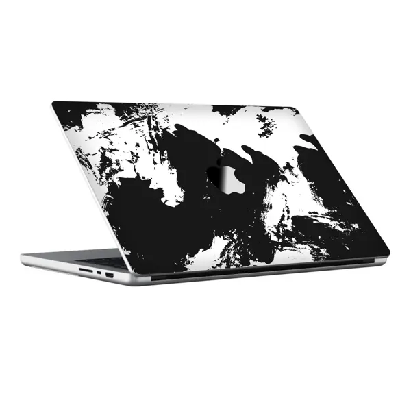Papscover Macbook Pro 14" (2023 M2) Kaplama - Siyah Beyaz - Image 1