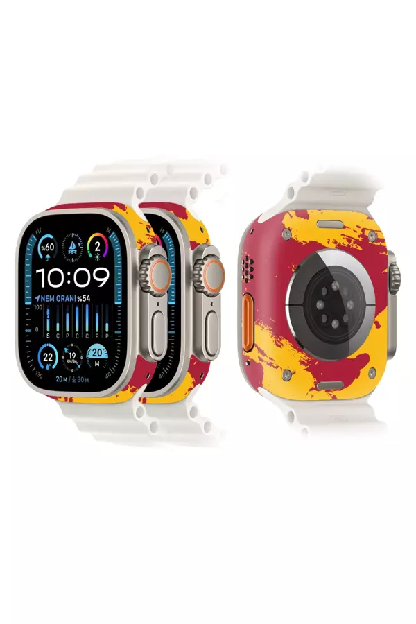 Papscover Apple Watch Kaplama Sarı Kırmızı - Image 1