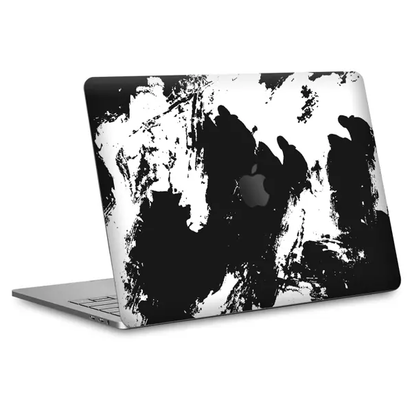 Papscover Macbook Air 13" (2018-2019) Kaplama - Siyah Beyaz - Image 1