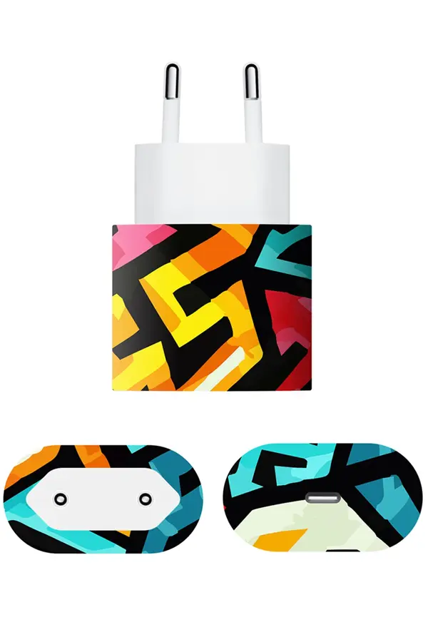 Papscover Apple 20W Şarj Aleti Kaplama Grafiti - Image 1