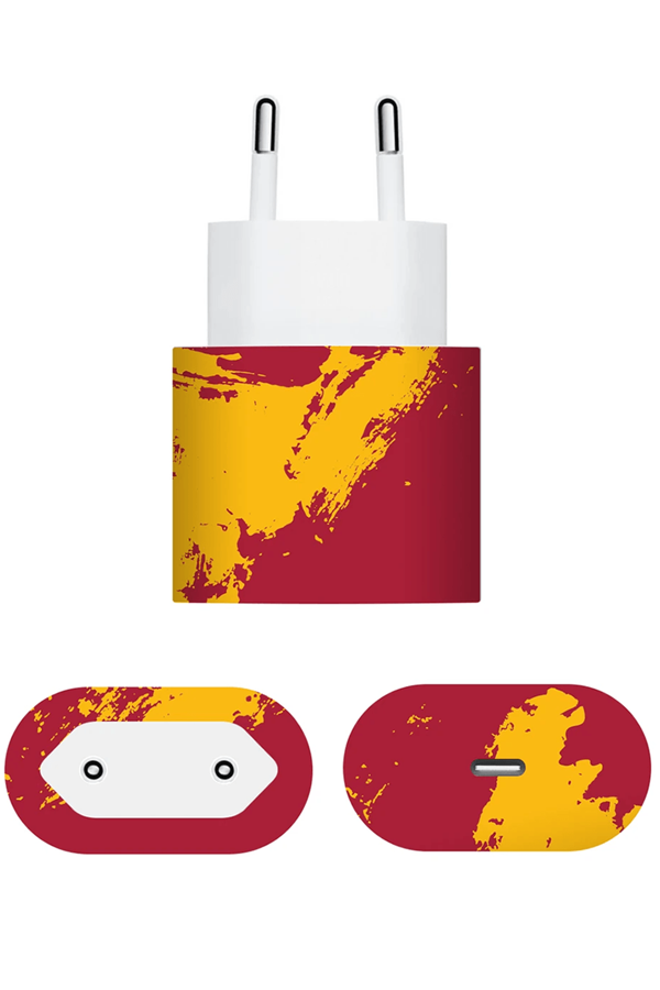 Papscover Apple 20W Şarj Aleti Kaplama Sarı Kırmızı - Image 1