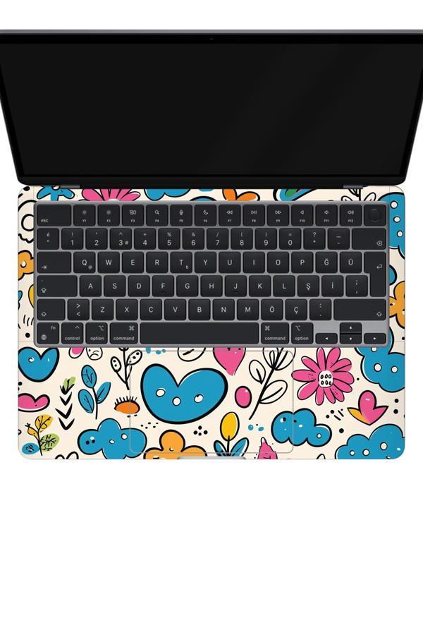 Papscover Macbook Air 13" (2022 M2) Kaplama - Renkli Bahçe - Image 1