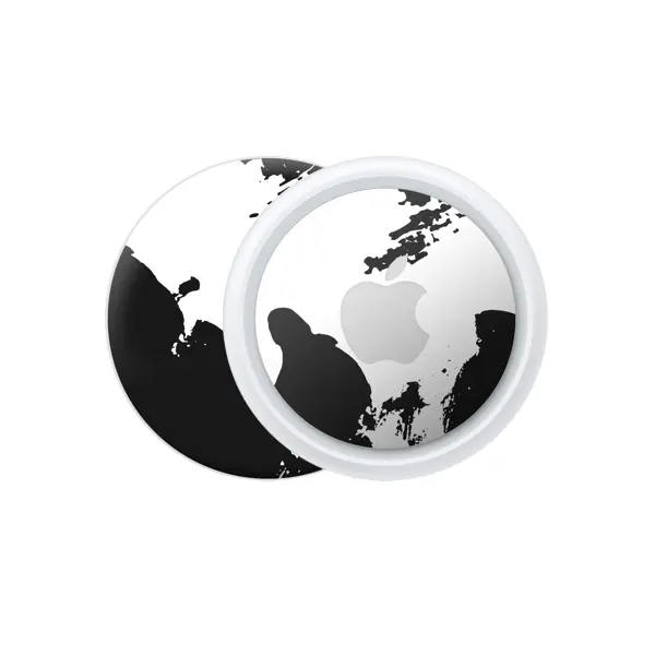 Papscover Apple Airtag Kaplama Siyah Beyaz - Image 1
