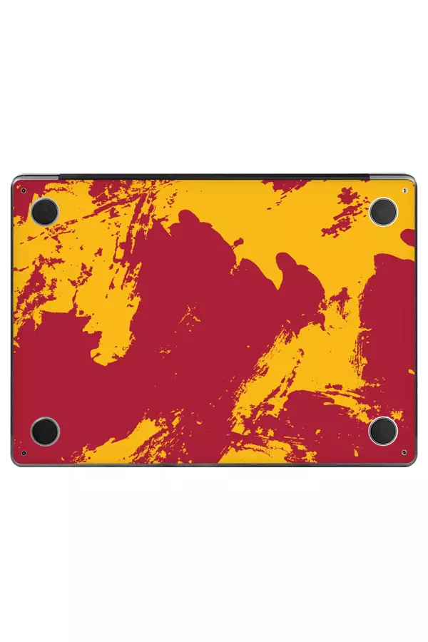Papscover Macbook Air 13" (2022 M2) Kaplama - Sarı Kırmızı - Image 1