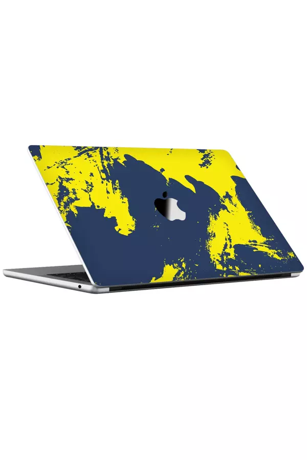 Papscover Macbook Air 13" (2022 M2) Kaplama - Sarı Lacivert - Image 1