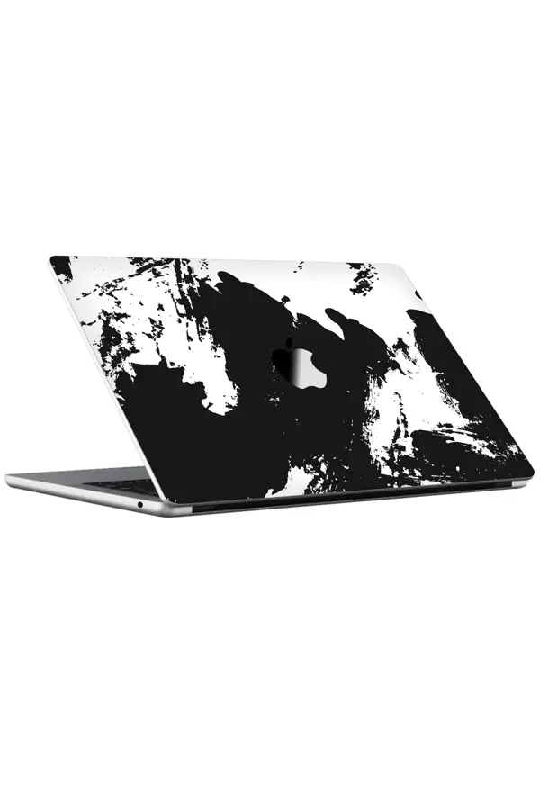 Papscover Macbook Air 13" (2022 M2) Kaplama - Siyah Beyaz - Image 1