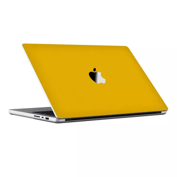 Papscover Macbook Pro 16" (2021 M1 Max) Kaplama - Dokulu Sarı - Image 1