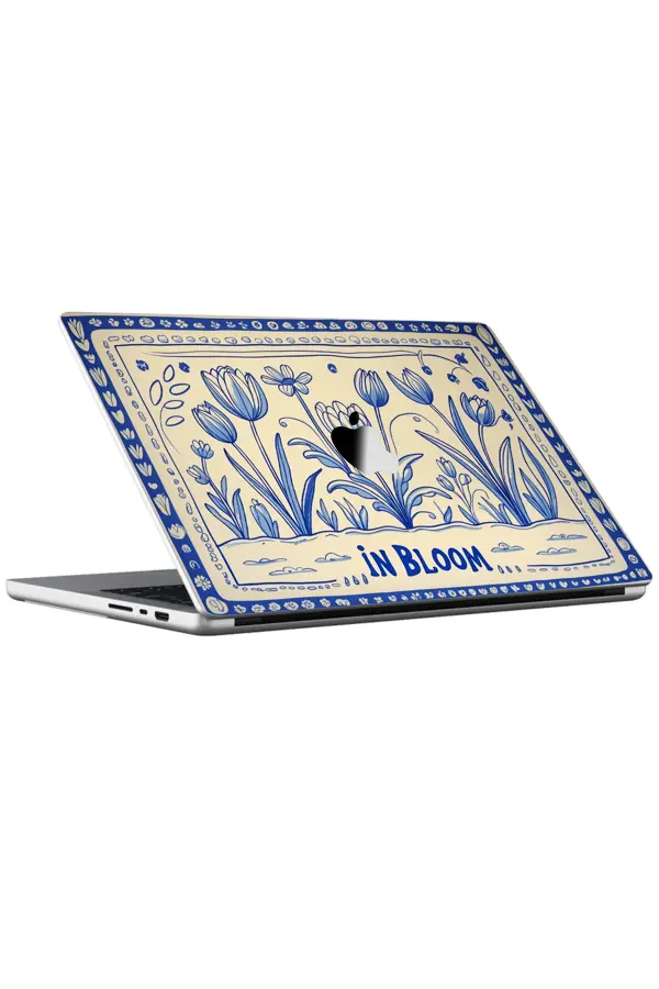 Papscover Macbook Pro 16" (2023 M3) Kaplama - Porselen Çiçekler - Image 1