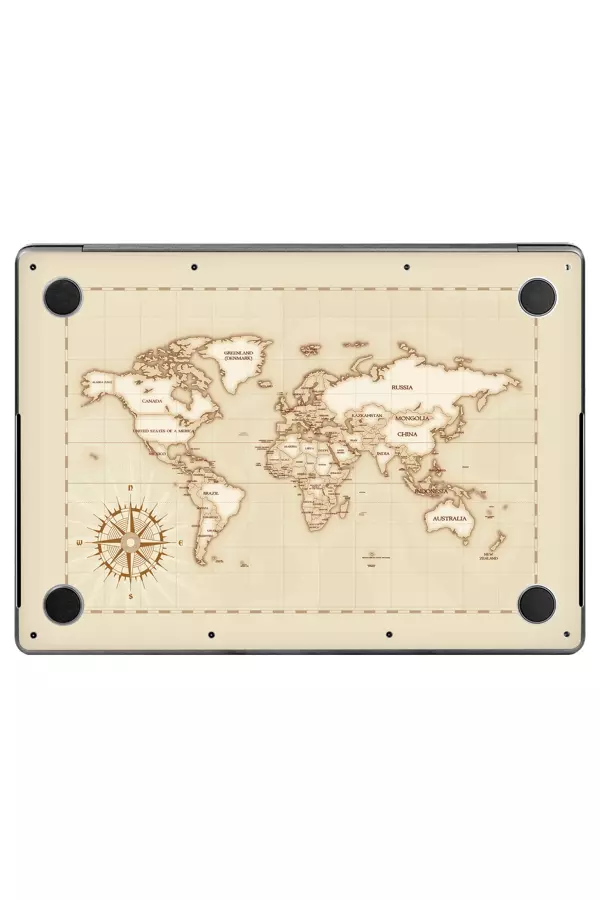 Papscover Macbook Pro 14" (2021 M1) Kaplama - Retro Atlas - Image 1