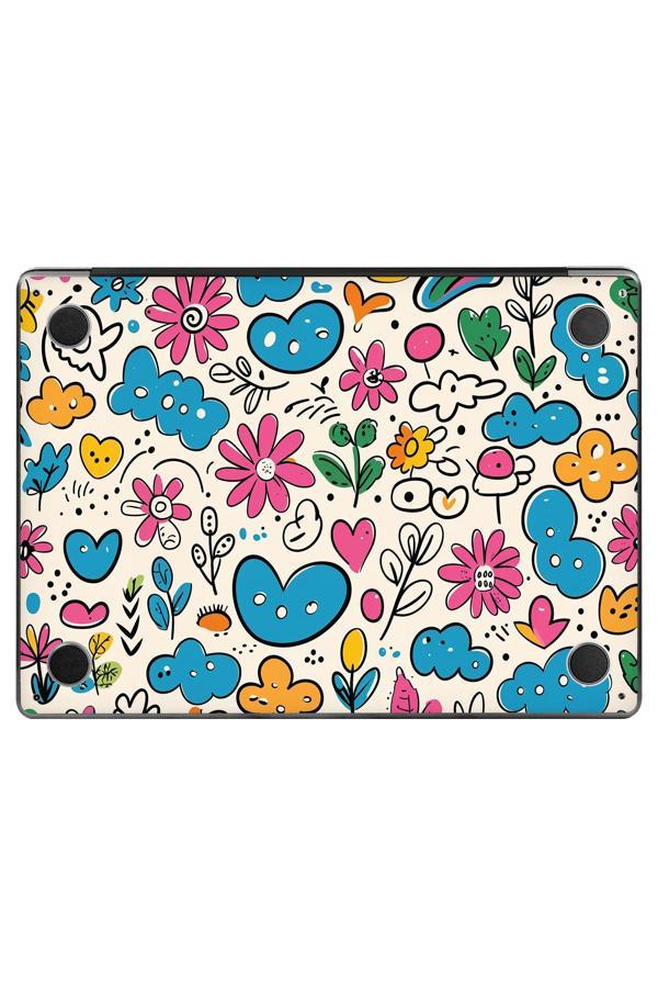 Papscover Macbook Air 13" (2024 M3) Kaplama - Renkli Bahçe - Image 1