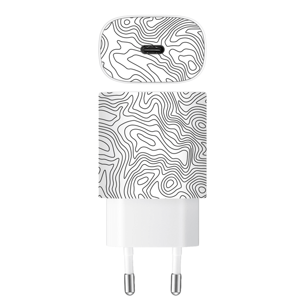 Papscover Samsung 25W Şarj Aleti Kaplama Beyaz İzohips - Image 1