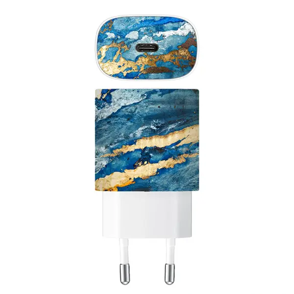 Papscover Samsung 25W Şarj Aleti Kaplama Mistik Mermer - Image 1