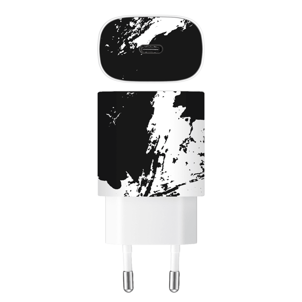 Papscover Samsung 25W Şarj Aleti Kaplama Siyah Beyaz - Image 1