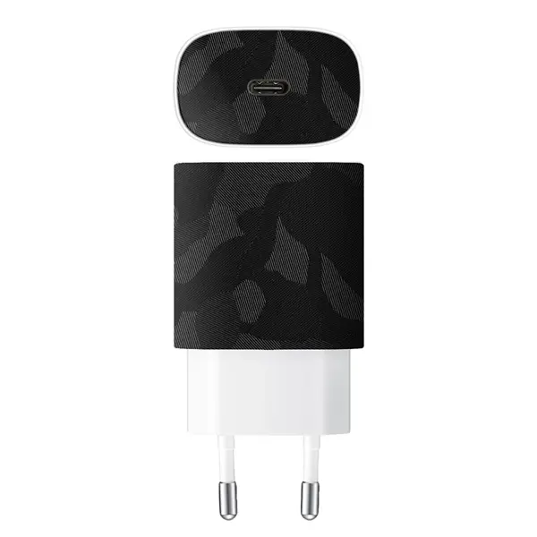 Papscover Samsung 25W Şarj Aleti Kaplama Siyah Kamuflaj - Image 1