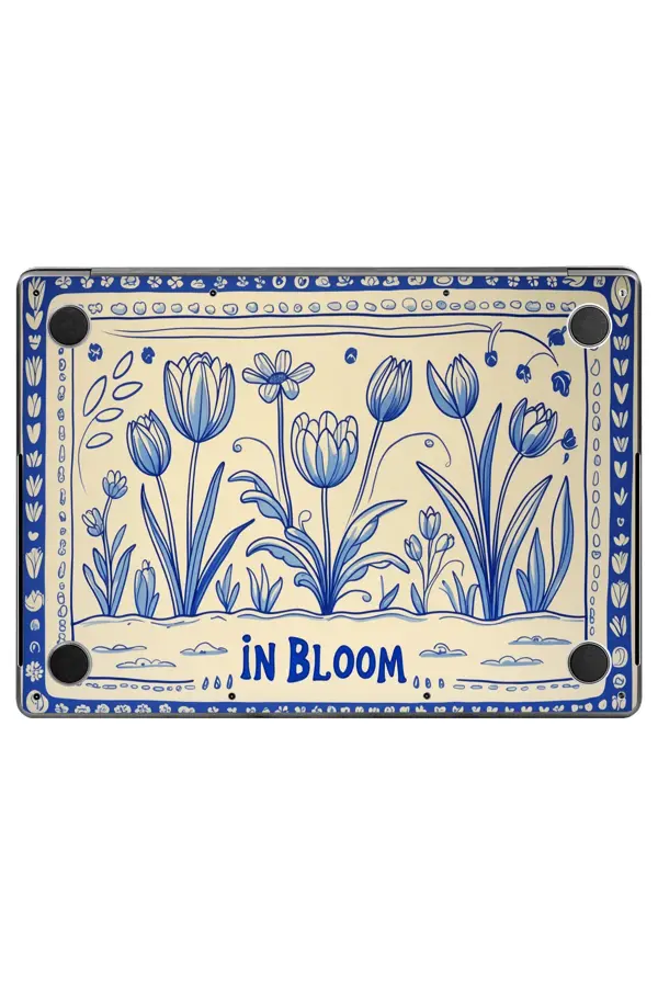 Papscover Macbook Pro 14" (2023 M2) Kaplama - Porselen Çiçekler - Image 1