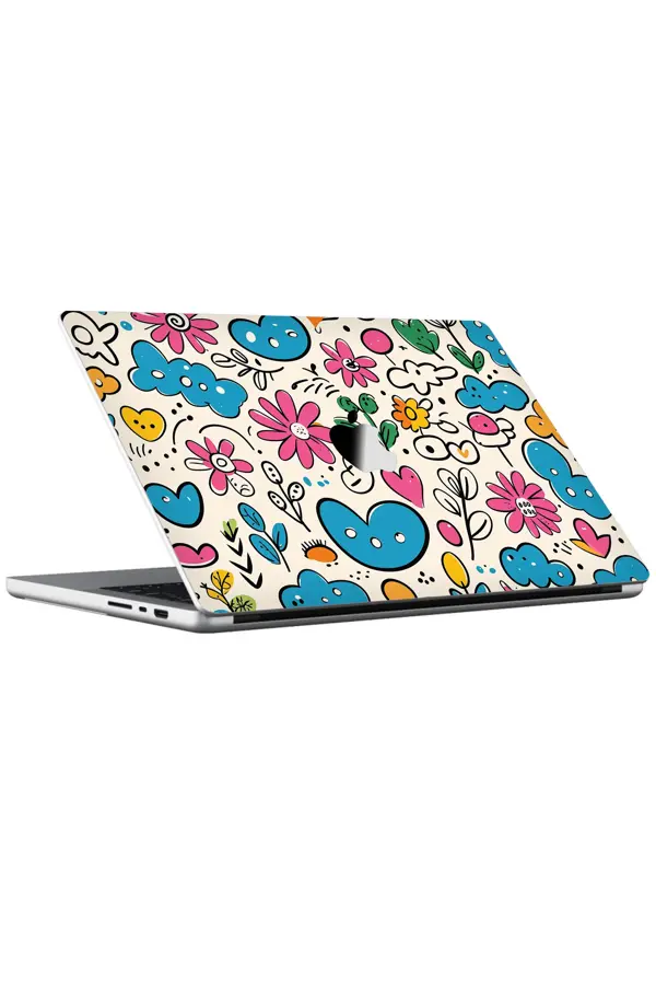 Papscover Macbook Pro 14" (2023 M2) Kaplama - Renkli Bahçe - Image 1