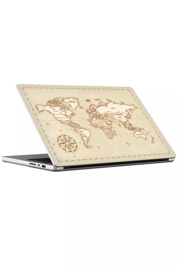 Papscover Macbook Pro 16" (2023 M2) Kaplama - Retro Atlas - Image 1