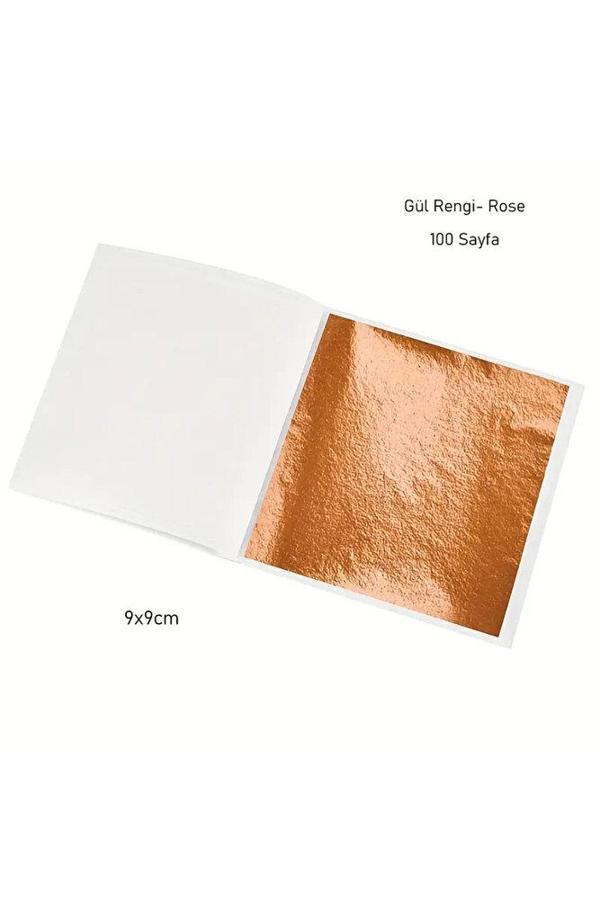 Sanathobi Rose-Gül Yaprak, Gül Yaprak ,Varak Rose, Gül Tırnak Süsü, Dekoratif, Epoksi Reçine-9X9Cm-100Sayfa - Image 1